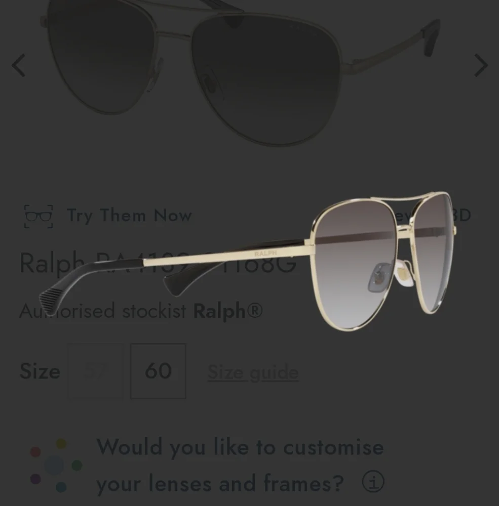 NWT Unisex Ralph Lauren RA4139 9116/8G Aviator Sunglasses